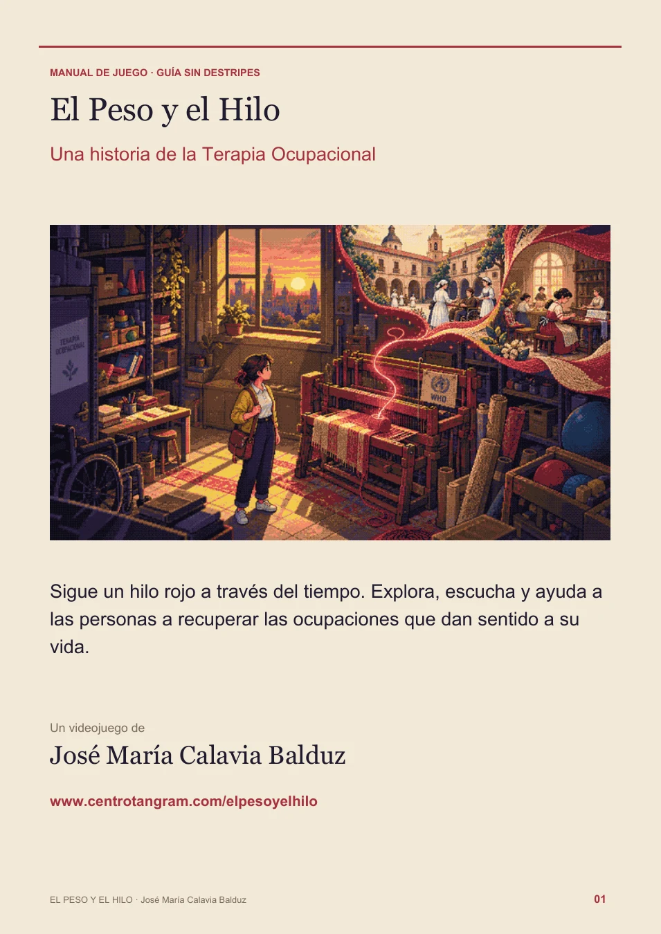 Página 1 de 8 del manual: portada de El Peso y el Hilo